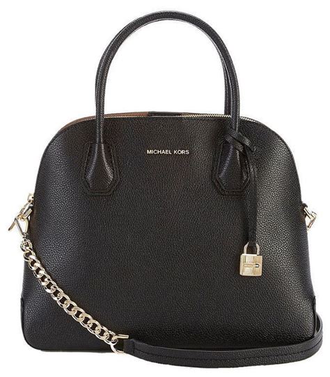 michael kors mercer large leather dome satchel black|MICHAEL Michael Kors Mercer Large Dome Satchel Black One .